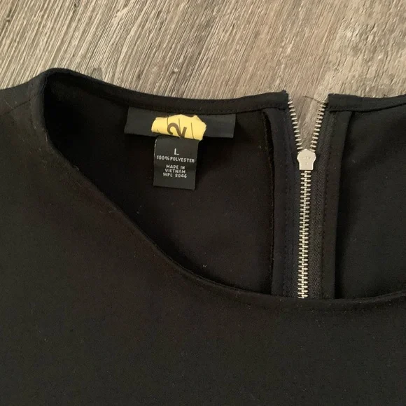 Black 3/4 Ruffled Sleeve Blouse - Picture 3 of 5